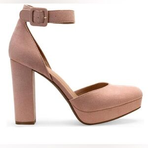 Sun & Stone Blush Pink Microsuede High Heel Pumps Size 8.5